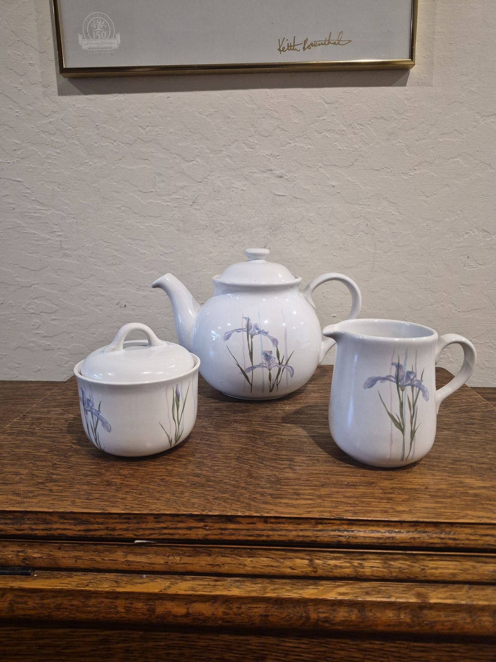 3-Piece Vintage Corelle Coordinates "Shadow Iris" Stoneware